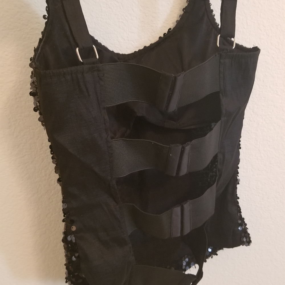 Sequins tanktop, strappy back, size small, "oh yes" brand
